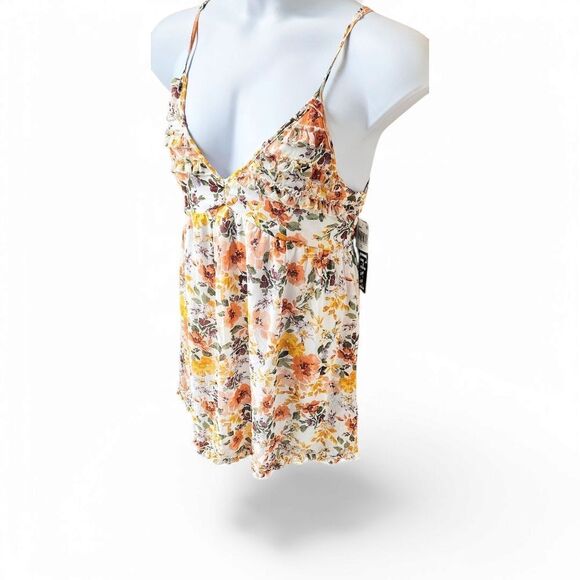 Trixxi New Juniors Floral Print Sleeveless Asymmetrical Hem Mini Dress Size XL - Picture 3 of 16